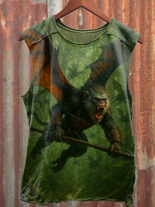 Men's Casual Holy Beast Printed Tank Top