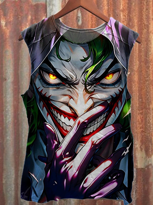 Retro Pop Graffiti Print Casual Cotton Tank Top