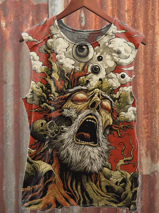 Fantasy Graffiti Print Casual Cotton Tank Top