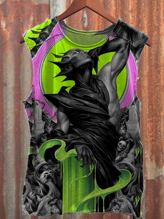 Fantasy World Printed Casual Cotton Tank Top