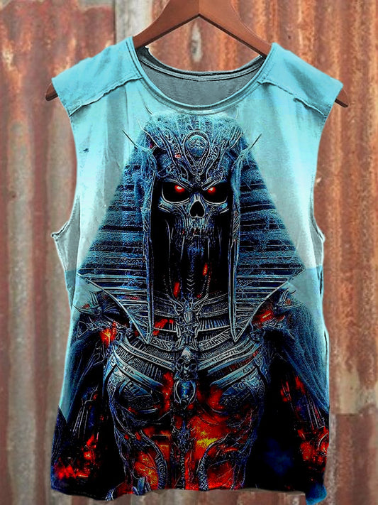 Men's Casual Pharaoh Printed Tank Top