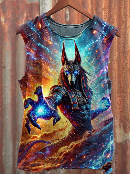 Men's Casual Pharaoh Printed Tank Top