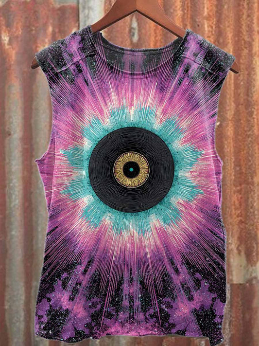 Fantasy Music Festival Printed Casual Cotton Tank Top