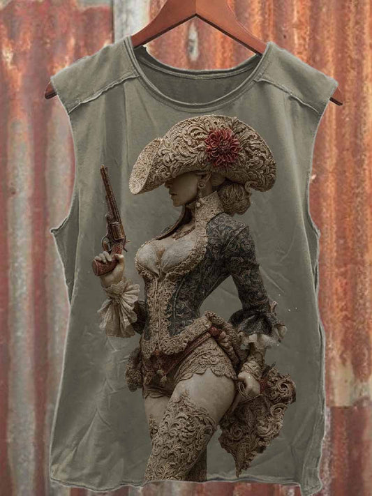 Retro Sexy Female Warrior Casual Cotton Tank Top