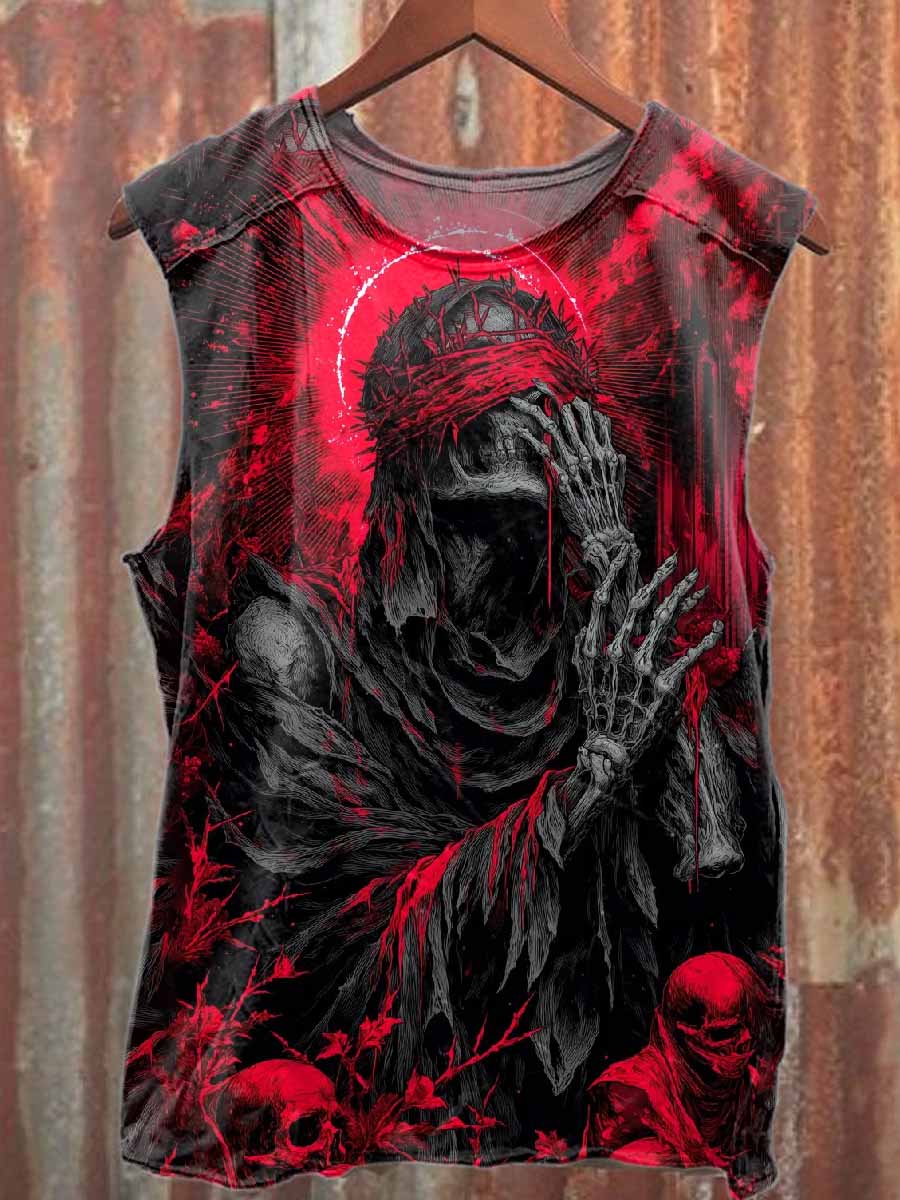 Gorgeous Skull Casual Cotton Tank Top