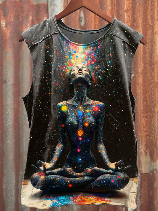 Men's Casual Psychedelic Printed Tank Top