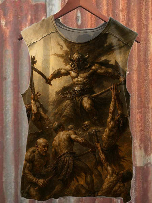 Retro Wars Printed Casual Cotton Tank Top
