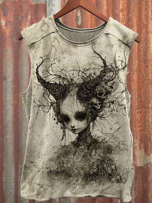 Men's Casual Demon Printed Tank Top