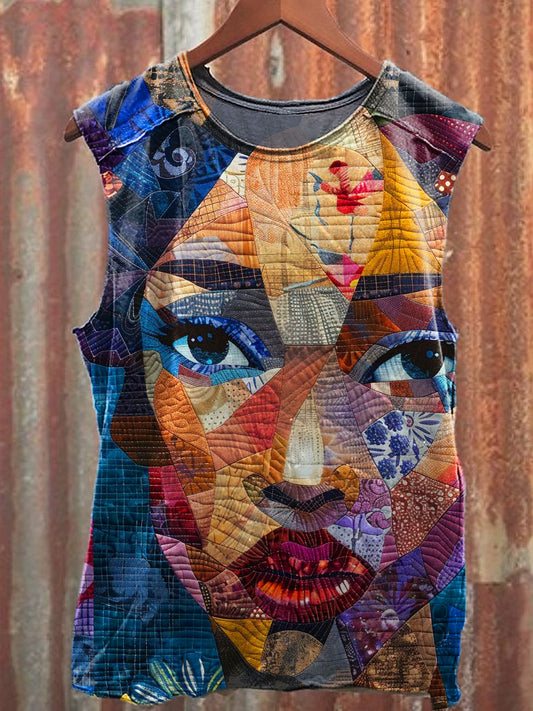 Men's Casual Portrait Printed Tank Top