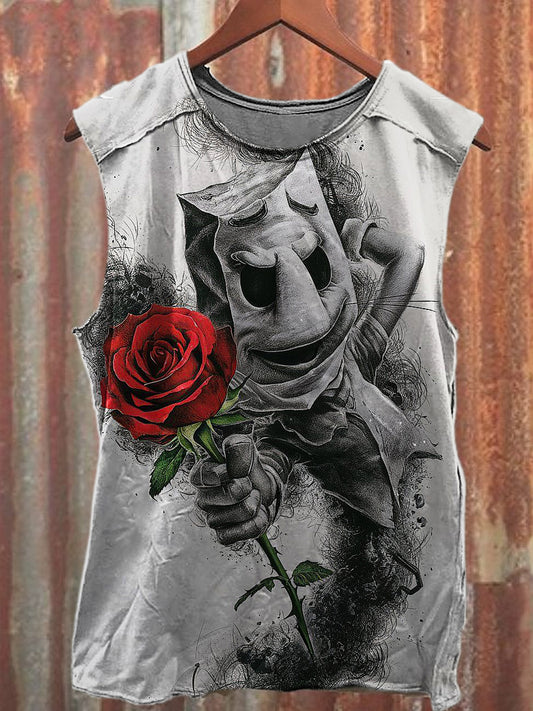 Men's Casual Funny Printed Tank Top