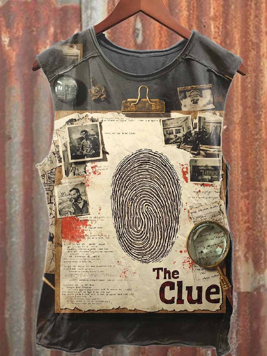 Crime Investigator Printed Casual Cotton Tank Top