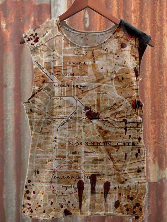 Crime Investigator Printed Casual Cotton Tank Top