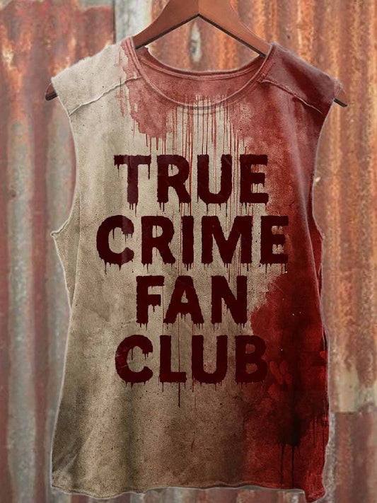 Crime Investigator Printed Casual Cotton Tank Top
