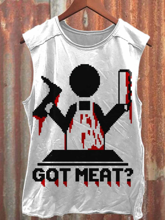 Crime Investigator Printed Casual Cotton Tank Top
