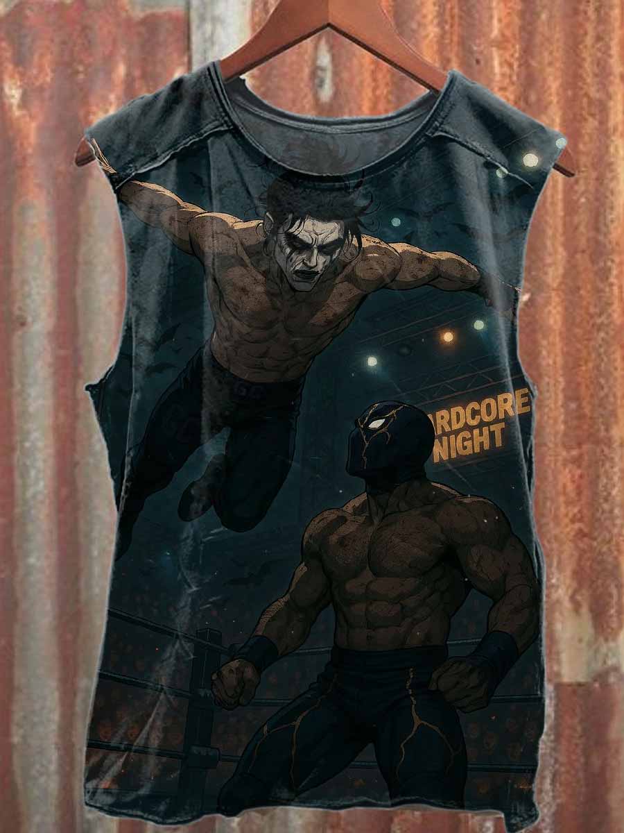 Vintage Wrestling Casual Cotton Tank Top