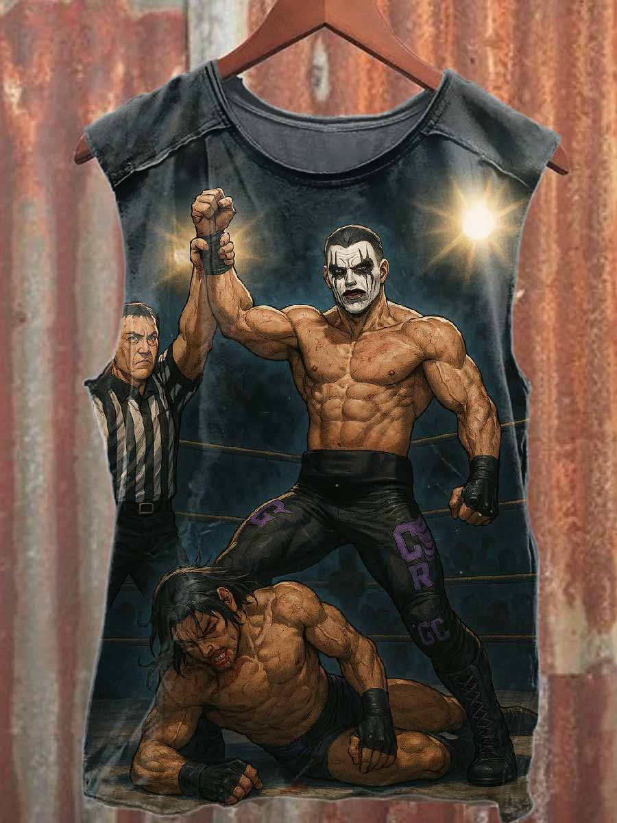 Vintage Wrestling Casual Cotton Tank Top