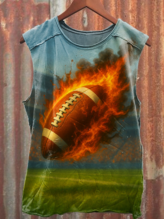 Men's Casual Rugby Printed Tank Top