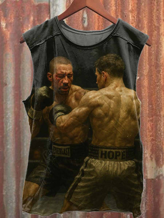 Vintage Boxing Casual Cotton Tank Top