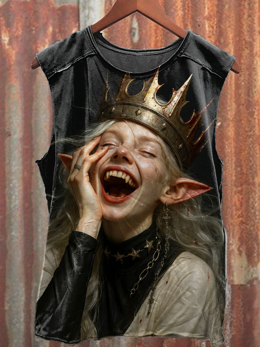 Men's Casual Vampire Printed Tank Top