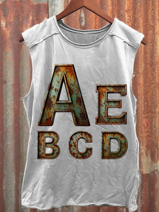 Men's Casual Interesting letters Printed Tank Top