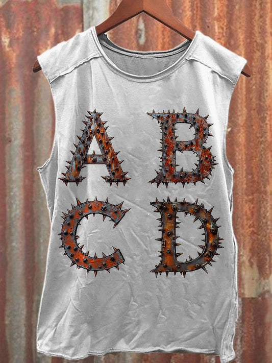 Men's Casual Interesting letters Printed Tank Top