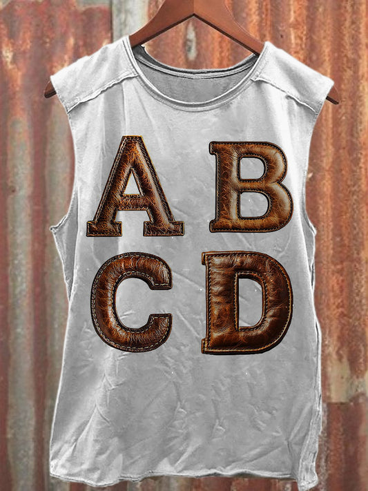 Men's Casual Interesting letters Printed Tank Top