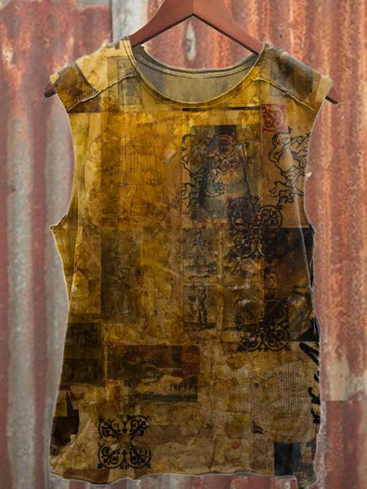 Men's Printed Casual Cotton Tank Top