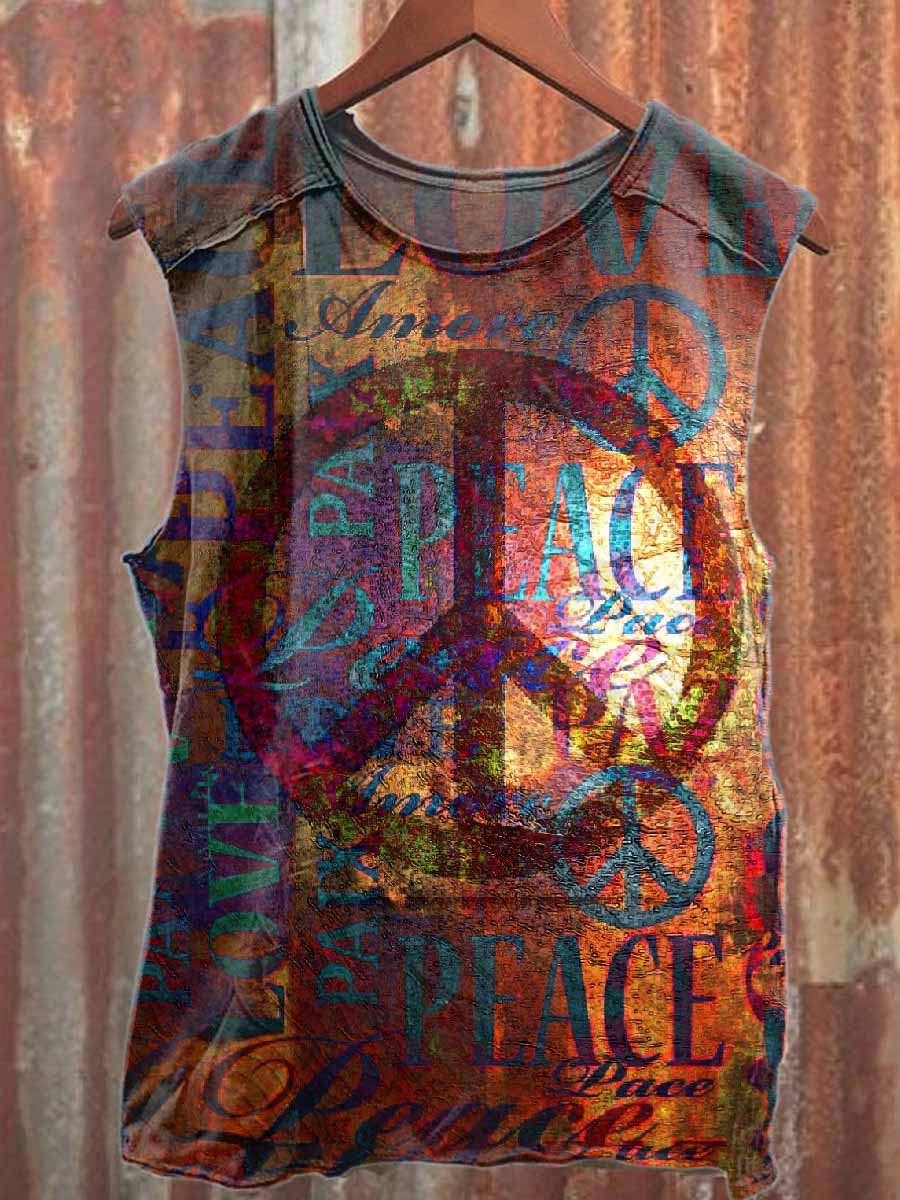 Men's Printed Casual Cotton Tank Top