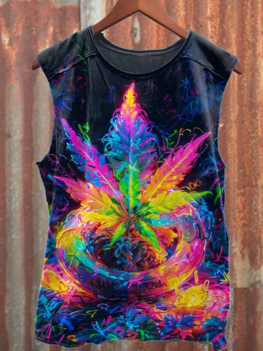 Men's Printed Casual Cotton Tank Top