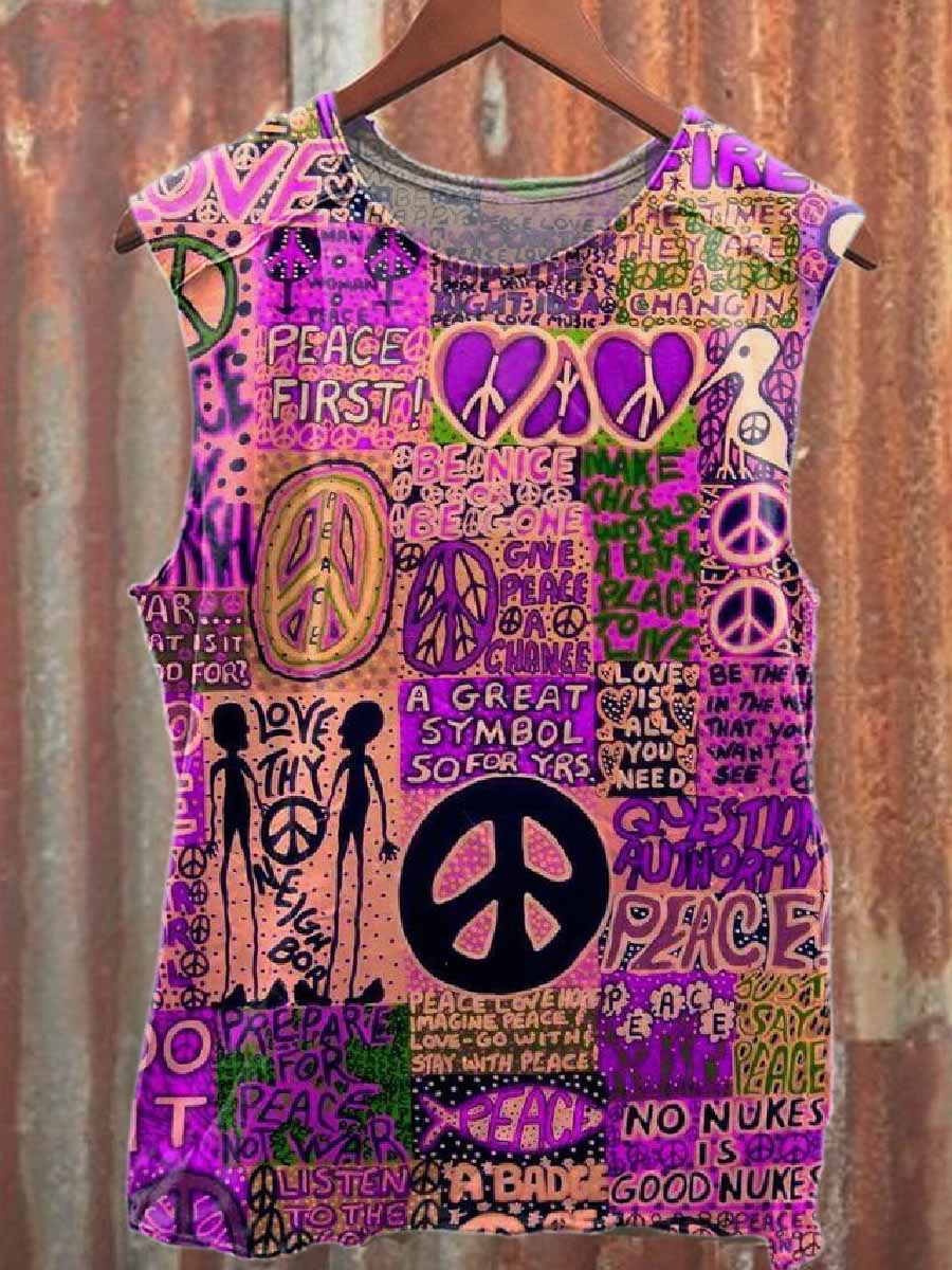 Men's Printed Casual Cotton Tank Top