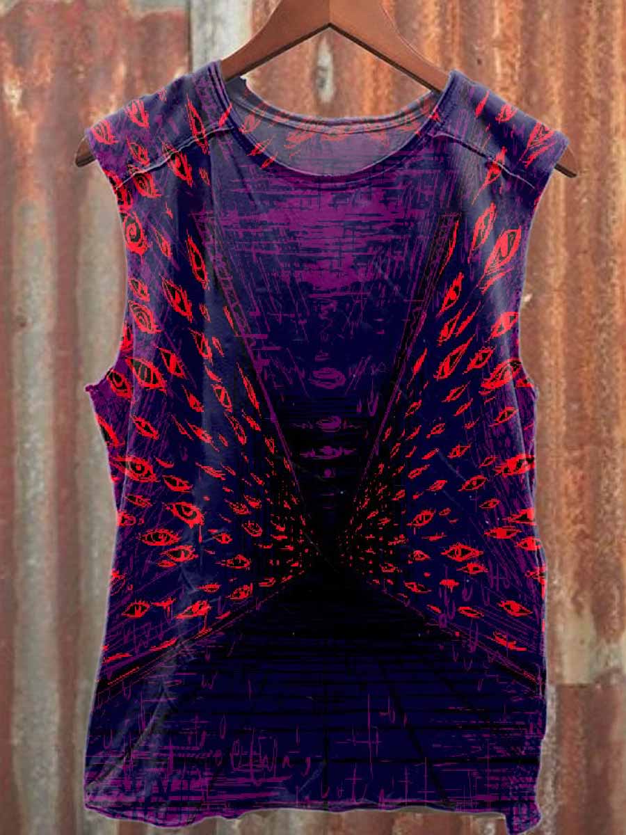 Men's Printed Casual Cotton Tank Top