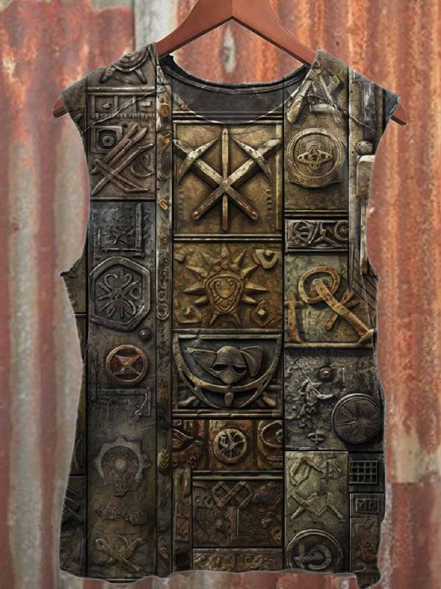 Men's Printed Casual Cotton Tank Top