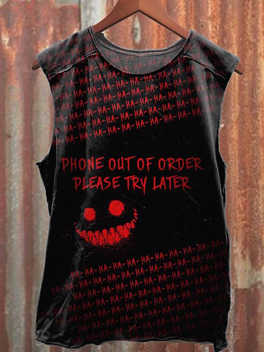 Men's Retro Printed Casual Cotton Tank Top
