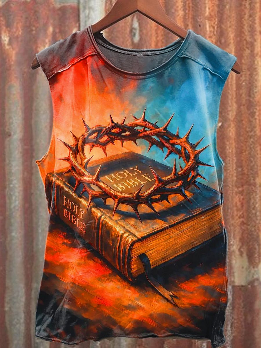 Men's Casual Belief Printed Tank Top