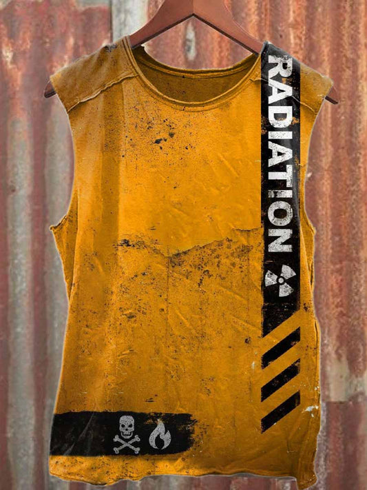 Vintage Printed Casual Cotton Tank Top