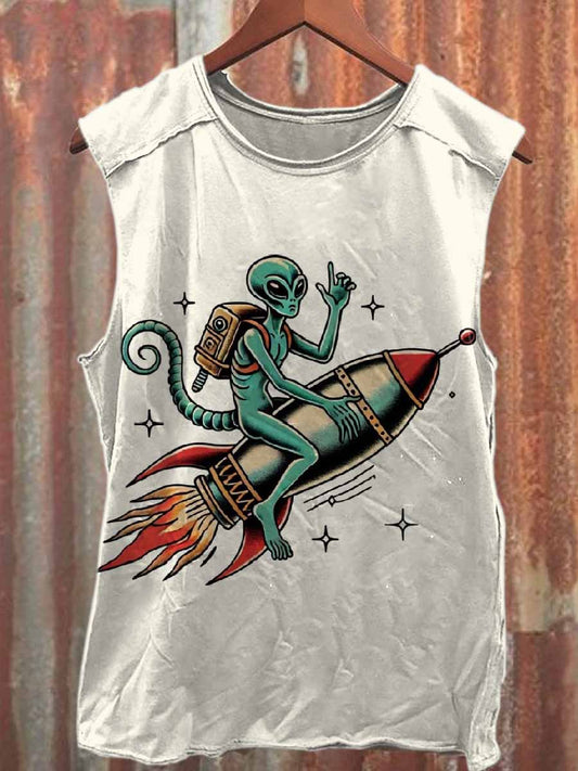 Men's Funny Printed Casual Cotton Tank Top