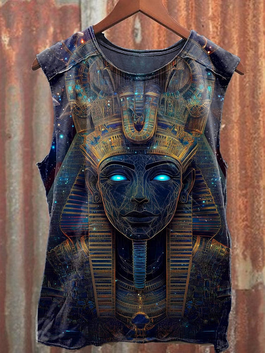 Men's Casual Sphinx Printed Tank Top