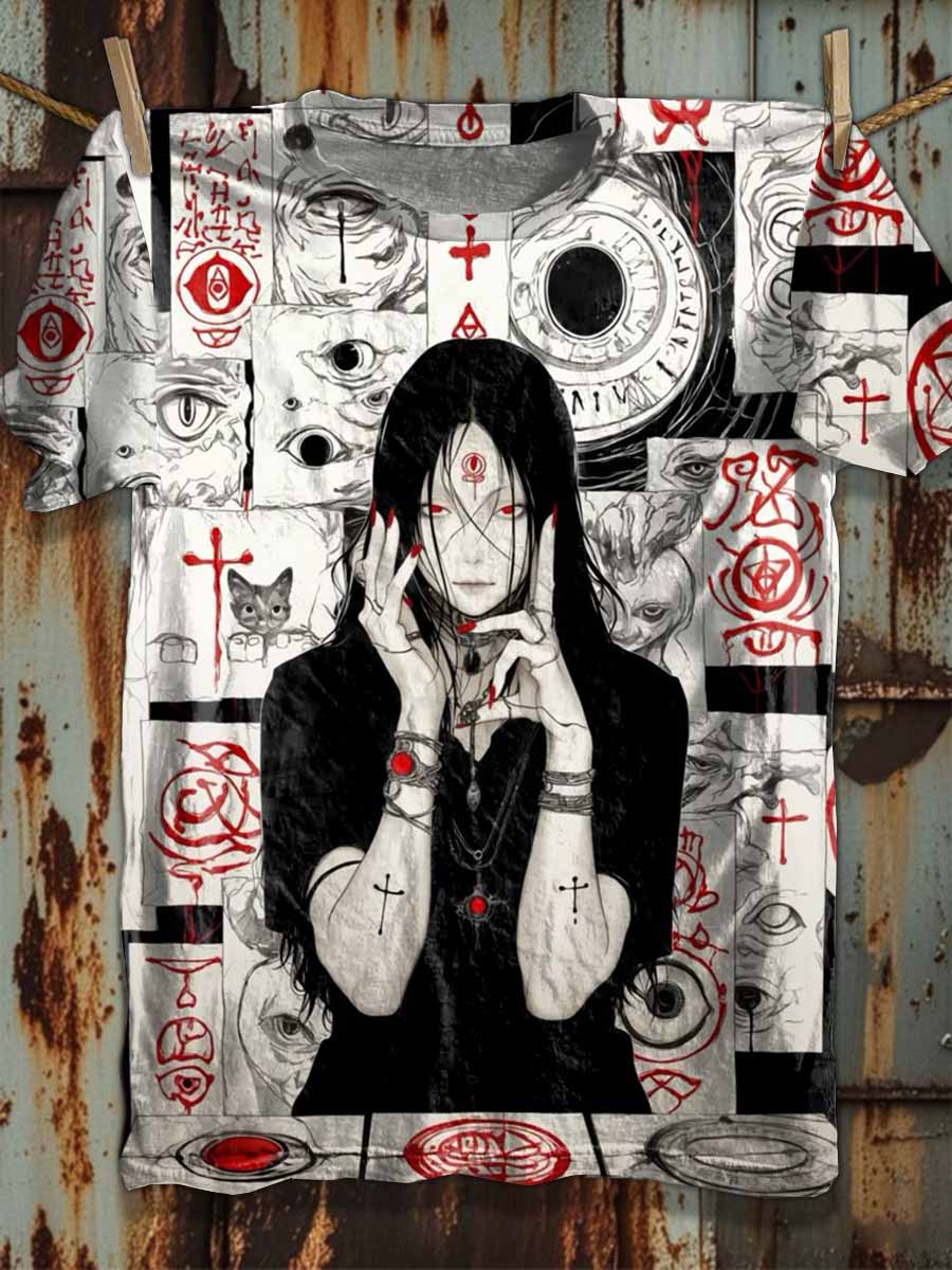 Mysterious World Printed Loose Fit T-Shirt