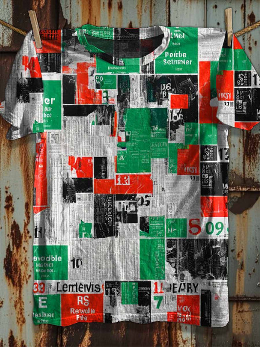 Element Table Graffiti Print Casual Loose T-shirt