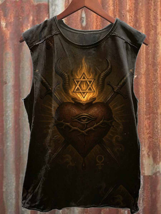 Magic Tools Printed Casual Cotton Tank Top