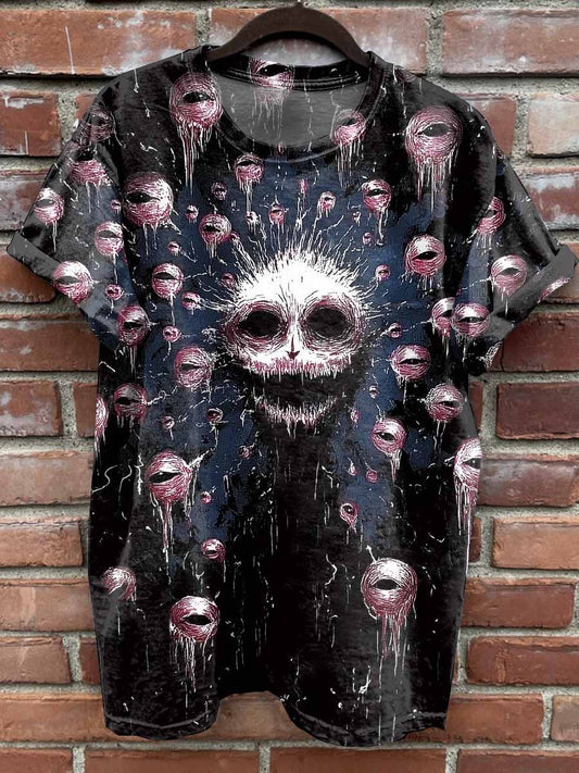 Retro Graffiti Print Casual T-Shirt
