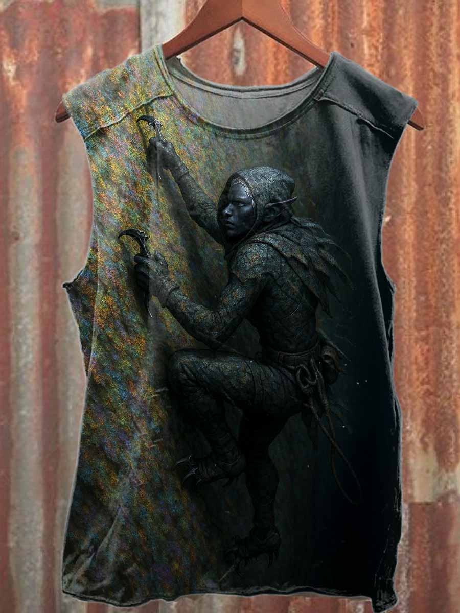 Retro Phoenix Nirvana Print Casual Cotton Tank Top