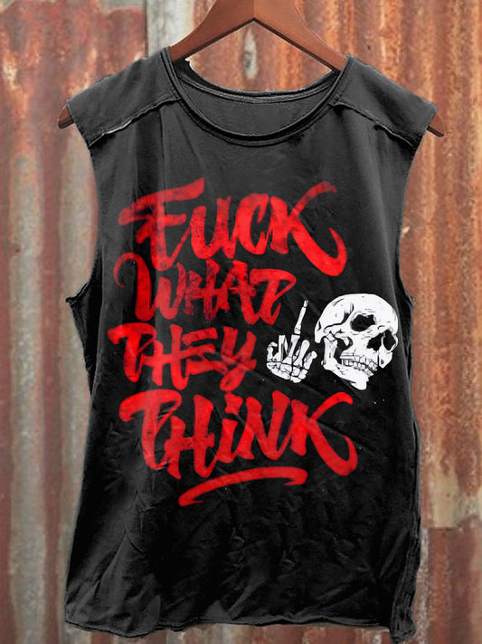 Men's Casual Fuck Printed Tank Top