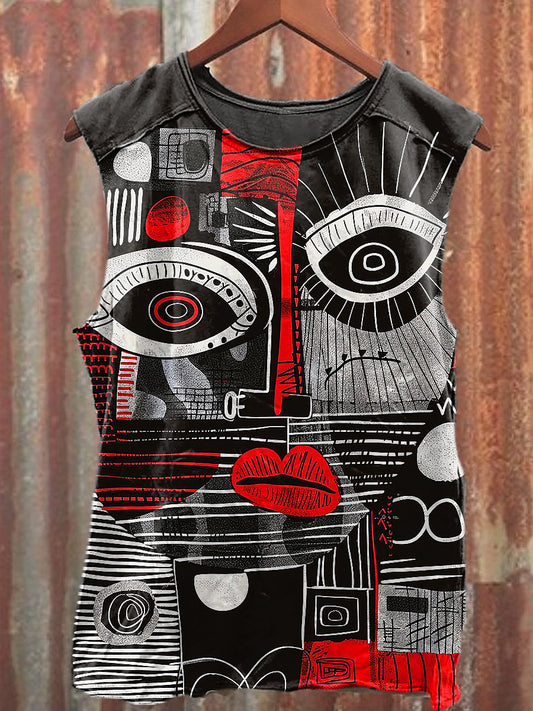 Men's Casual Mask Printed Tank Top