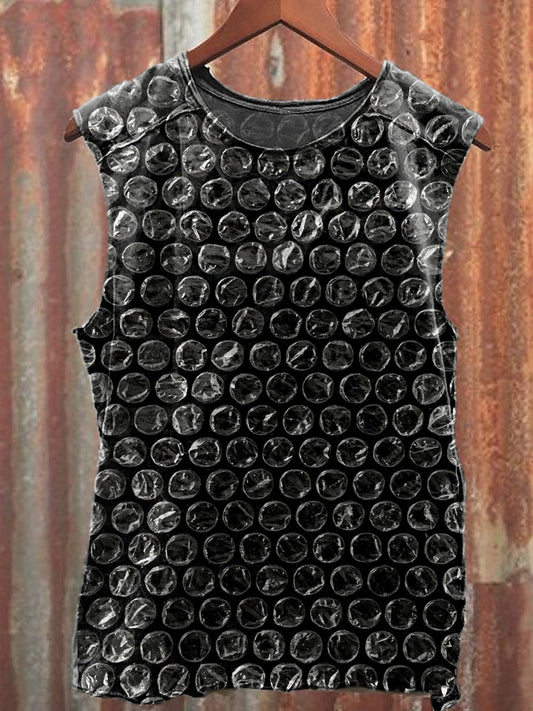Men's Casual Decompression Bubble Printed Tank Top