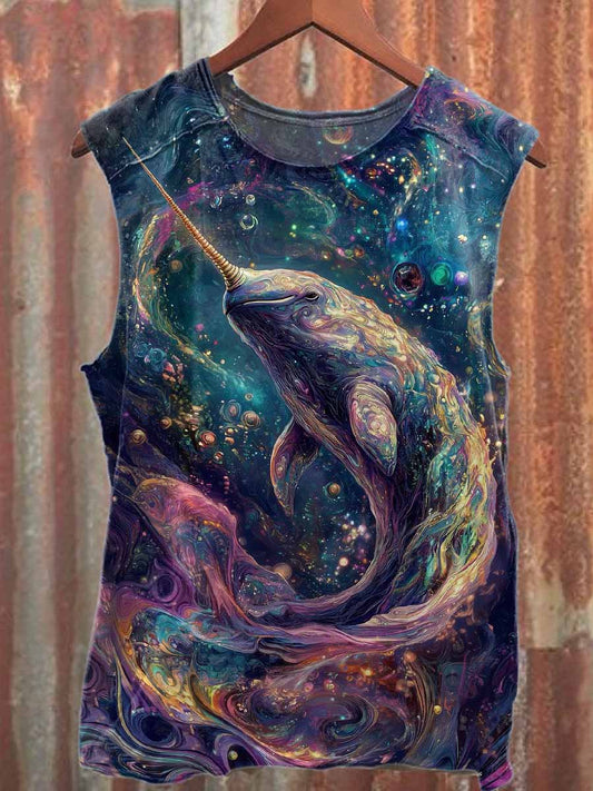 Fantasy Undersea World Printed Casual Cotton Tank Top
