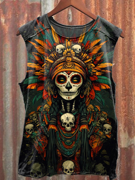 Men's Casual Ancient Printed Tank Top