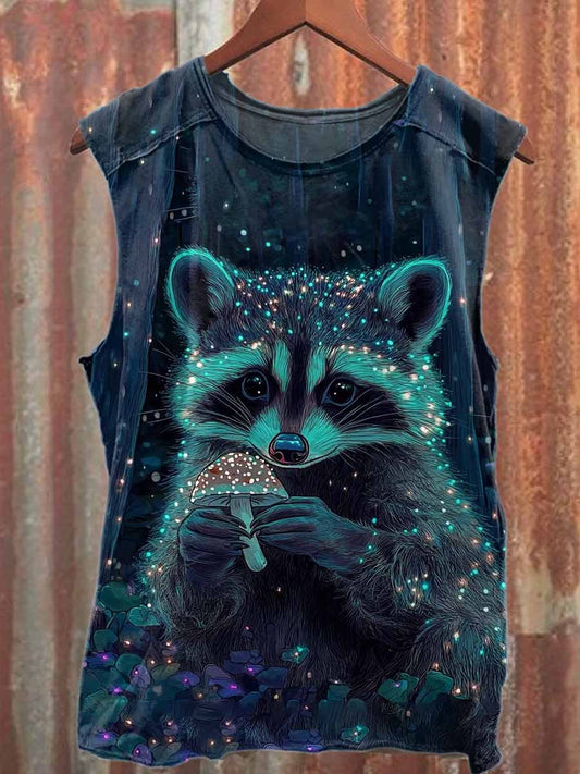 Fantasy Graffiti Print Casual Cotton Tank Top