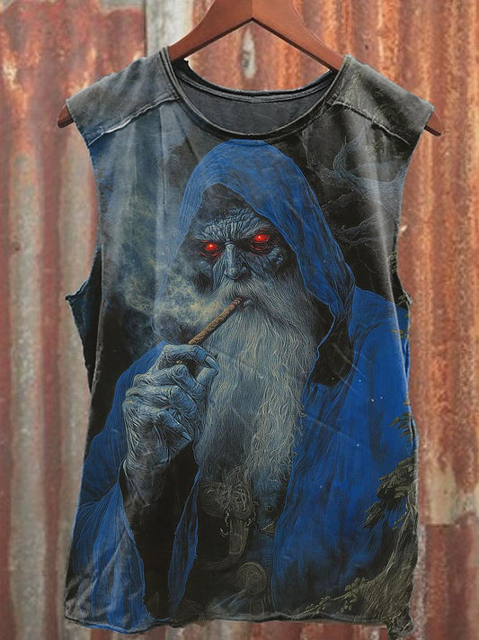 Men's Casual Elderly Printed Tank Top
