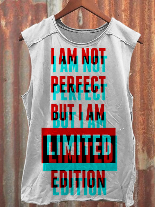 Men's Casual Psychedelic Writing Printed Tank Top